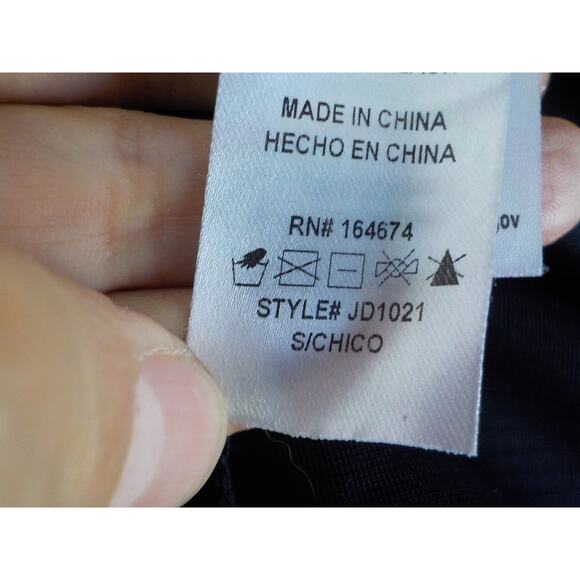 Windsor Blue Glitter Stripes Bodycon Dress Women size Small Zip Up Stretch - Picture 8 of 9